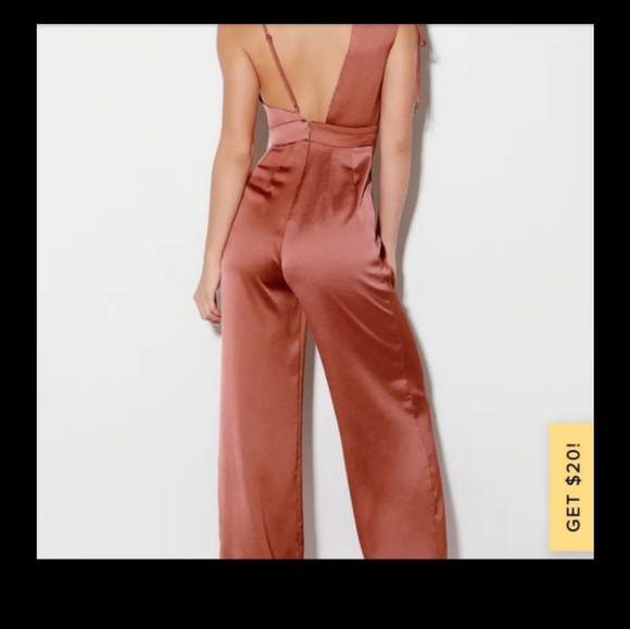 Lulus satin jumpsuit - Picture 3 of 9